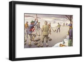 Curling in Scotland-Pat Nicolle-Framed Giclee Print