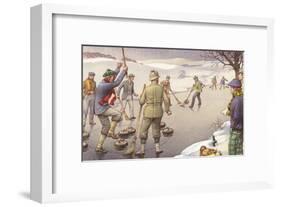 Curling in Scotland-Pat Nicolle-Framed Giclee Print