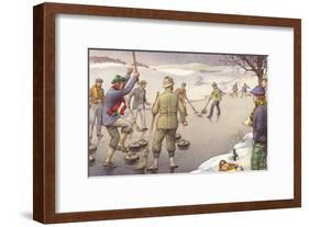 Curling in Scotland-Pat Nicolle-Framed Giclee Print