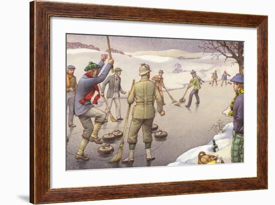 Curling in Scotland-Pat Nicolle-Framed Giclee Print