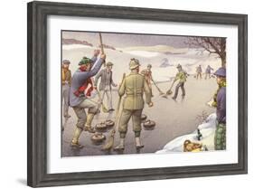 Curling in Scotland-Pat Nicolle-Framed Giclee Print