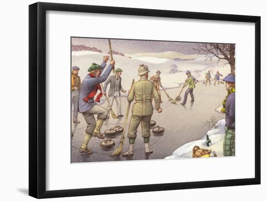 Curling in Scotland-Pat Nicolle-Framed Giclee Print