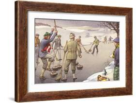 Curling in Scotland-Pat Nicolle-Framed Giclee Print
