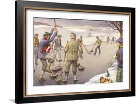 Curling in Scotland-Pat Nicolle-Framed Giclee Print