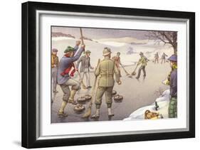 Curling in Scotland-Pat Nicolle-Framed Giclee Print