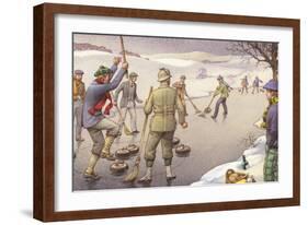Curling in Scotland-Pat Nicolle-Framed Giclee Print