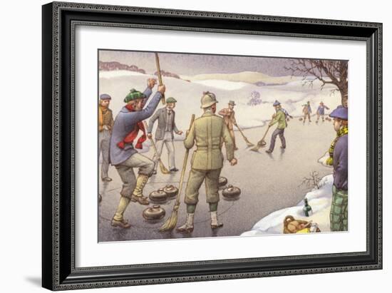 Curling in Scotland-Pat Nicolle-Framed Giclee Print