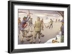 Curling in Scotland-Pat Nicolle-Framed Giclee Print