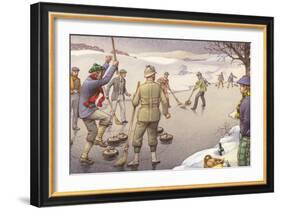 Curling in Scotland-Pat Nicolle-Framed Giclee Print