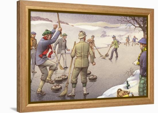 Curling in Scotland-Pat Nicolle-Framed Premier Image Canvas