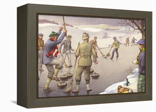 Curling in Scotland-Pat Nicolle-Framed Premier Image Canvas