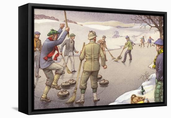 Curling in Scotland-Pat Nicolle-Framed Premier Image Canvas