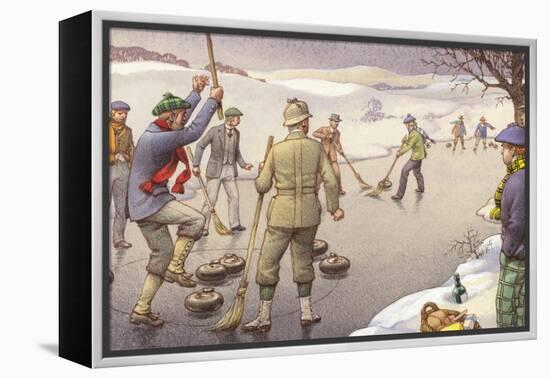 Curling in Scotland-Pat Nicolle-Framed Premier Image Canvas