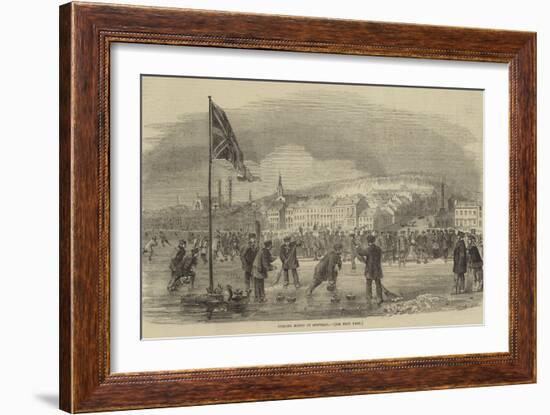 Curling Match at Montreal-null-Framed Giclee Print