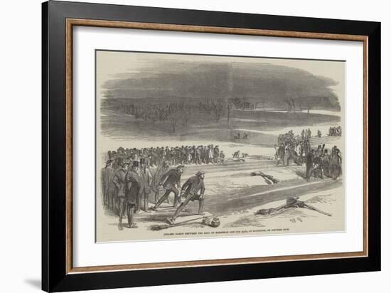 Curling Match Between the Earl of Mansfield and the Earl of Eglington, on Airthrie Loch-null-Framed Giclee Print