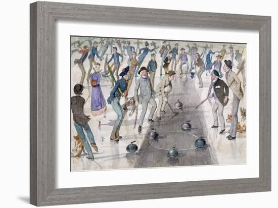 Curling Match on Duddingston Loch-Charles Altamont Doyle-Framed Giclee Print