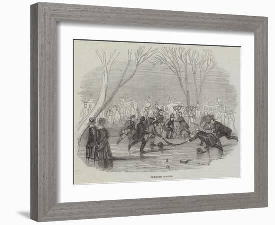 Curling Match-null-Framed Giclee Print