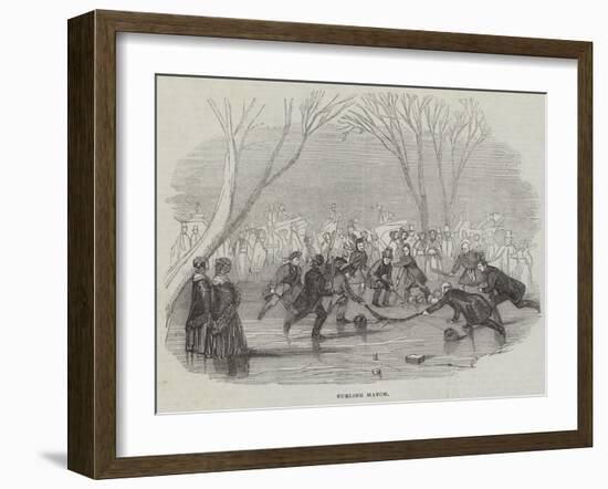Curling Match-null-Framed Giclee Print