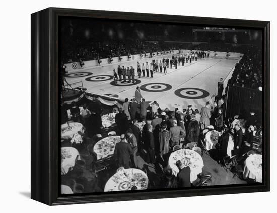 Curling Party Being Given before the Opening of First US Men's National Championships-null-Framed Premier Image Canvas