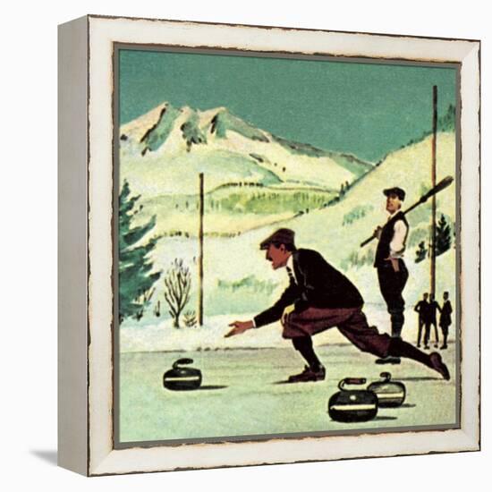 Curling-English School-Framed Premier Image Canvas