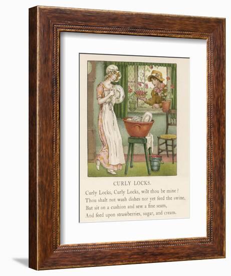 Curly Locks Curly Locks Wilt Thou be Mine?-Kate Greenaway-Framed Photographic Print