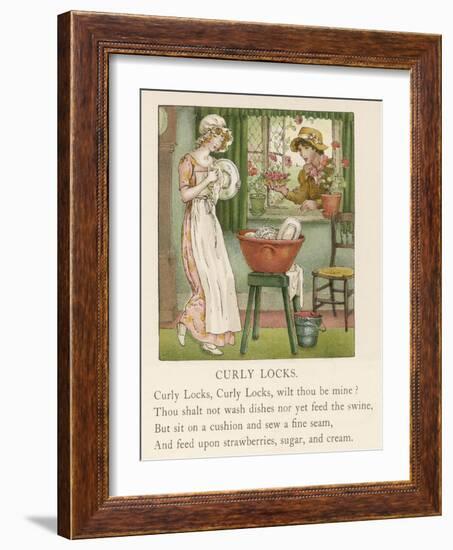 Curly Locks Curly Locks Wilt Thou be Mine?-Kate Greenaway-Framed Photographic Print