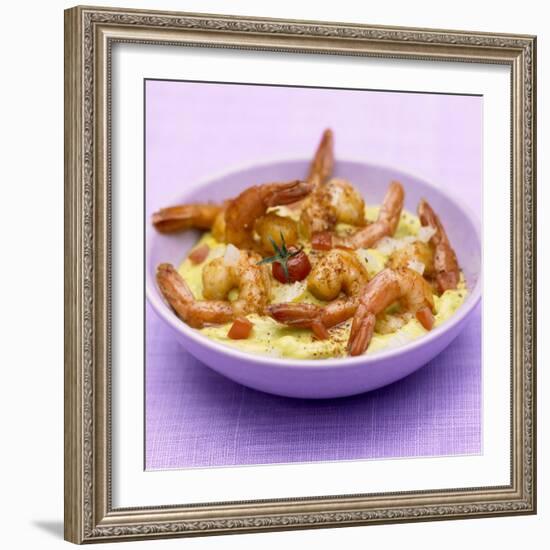 Curried Shrimps on Vegetable Puree-Bernard Radvaner-Framed Photographic Print