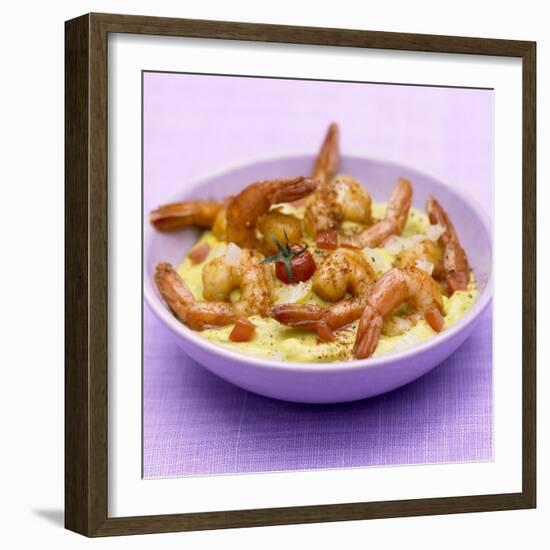 Curried Shrimps on Vegetable Puree-Bernard Radvaner-Framed Photographic Print