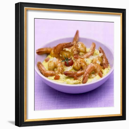 Curried Shrimps on Vegetable Puree-Bernard Radvaner-Framed Photographic Print