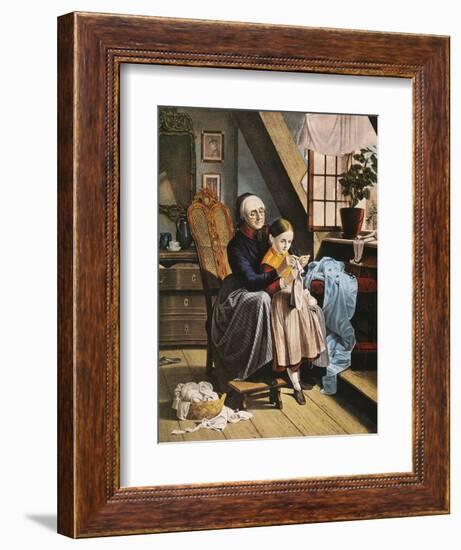 Currier and Ives: Grandmother-Currier & Ives-Framed Giclee Print