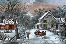 American Homestead in Summer, 1868-Currier & Ives-Giclee Print