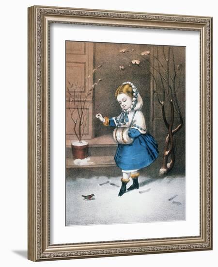 Currier & Ives: Little Snowbird-Currier & Ives-Framed Giclee Print