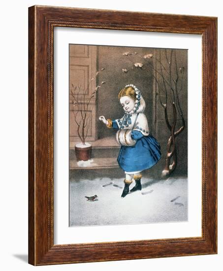 Currier & Ives: Little Snowbird-Currier & Ives-Framed Giclee Print