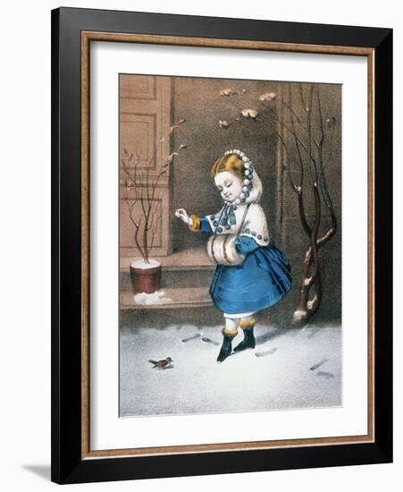 Currier & Ives: Little Snowbird-Currier & Ives-Framed Giclee Print