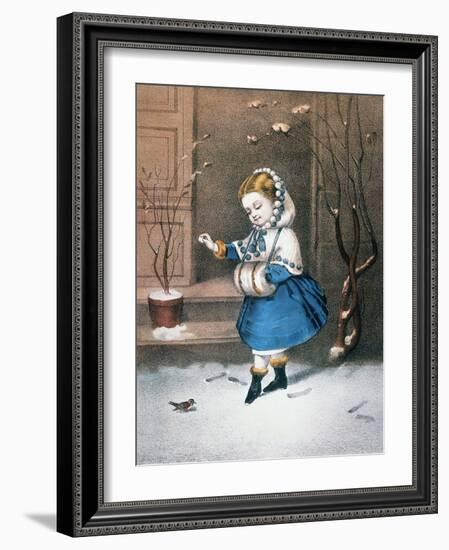 Currier & Ives: Little Snowbird-Currier & Ives-Framed Giclee Print