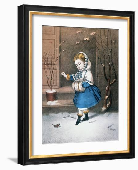 Currier & Ives: Little Snowbird-Currier & Ives-Framed Giclee Print