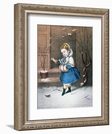 Currier & Ives: Little Snowbird-Currier & Ives-Framed Giclee Print