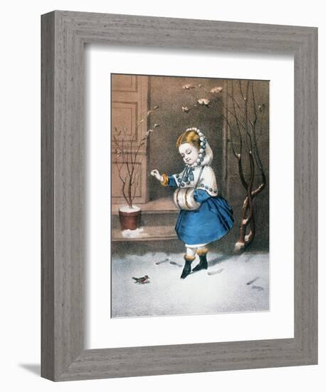 Currier & Ives: Little Snowbird-Currier & Ives-Framed Giclee Print