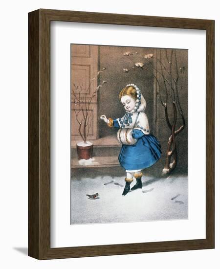 Currier & Ives: Little Snowbird-Currier & Ives-Framed Giclee Print