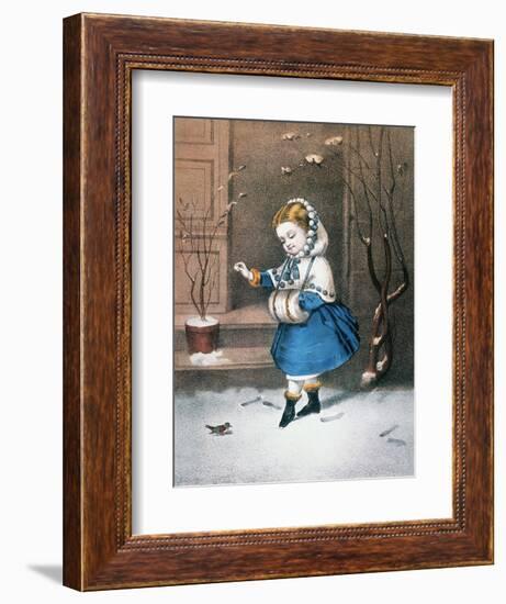 Currier & Ives: Little Snowbird-Currier & Ives-Framed Giclee Print