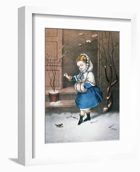 Currier & Ives: Little Snowbird-Currier & Ives-Framed Giclee Print