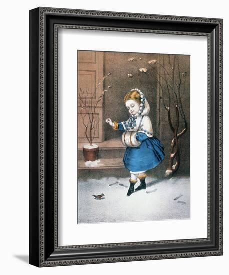 Currier & Ives: Little Snowbird-Currier & Ives-Framed Giclee Print