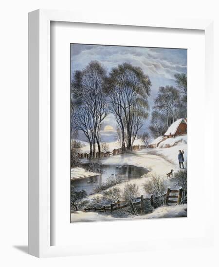 Currier & Ives: Winter Moonlight-Currier & Ives-Framed Giclee Print