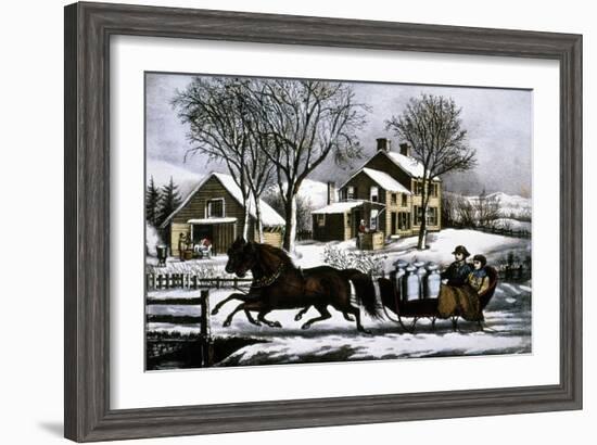 Currier & Ives: Winter Morning-Currier & Ives-Framed Giclee Print