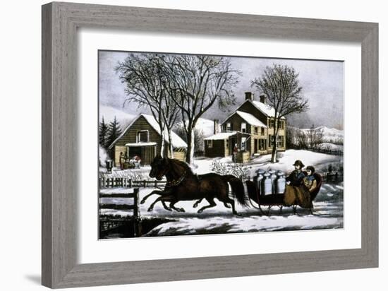 Currier & Ives: Winter Morning-Currier & Ives-Framed Giclee Print