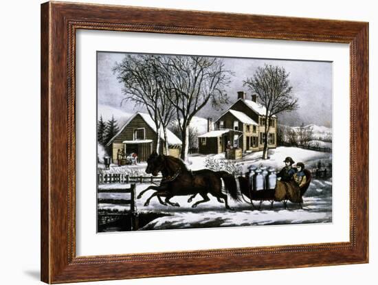 Currier & Ives: Winter Morning-Currier & Ives-Framed Giclee Print