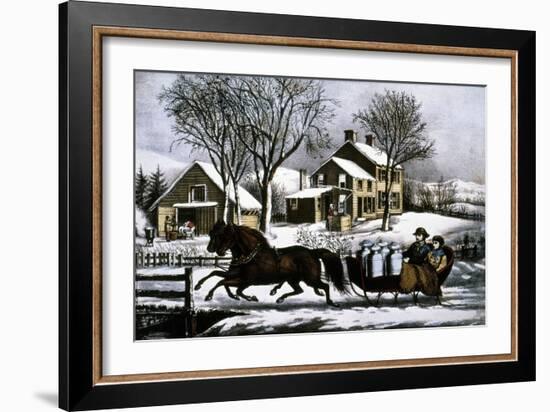 Currier & Ives: Winter Morning-Currier & Ives-Framed Giclee Print