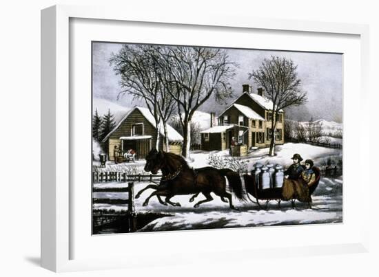 Currier & Ives: Winter Morning-Currier & Ives-Framed Giclee Print