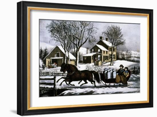 Currier & Ives: Winter Morning-Currier & Ives-Framed Giclee Print