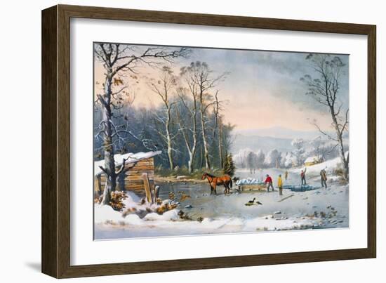 Currier & Ives Winter Scene-Currier & Ives-Framed Giclee Print